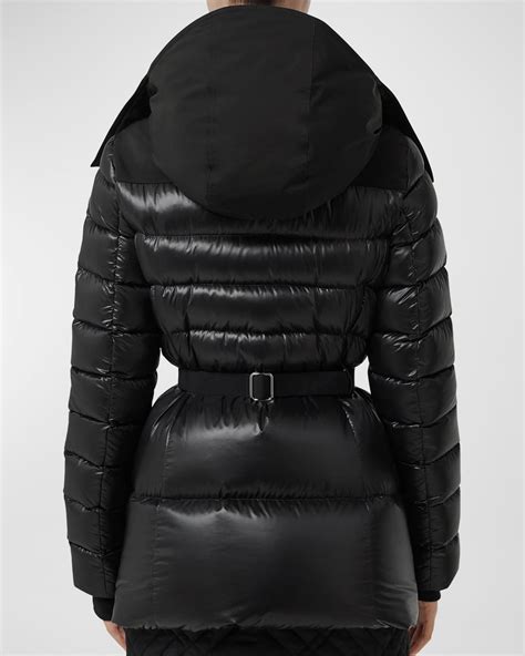 women's burberry puffer jacket|burberry burniston belted puffer coat.